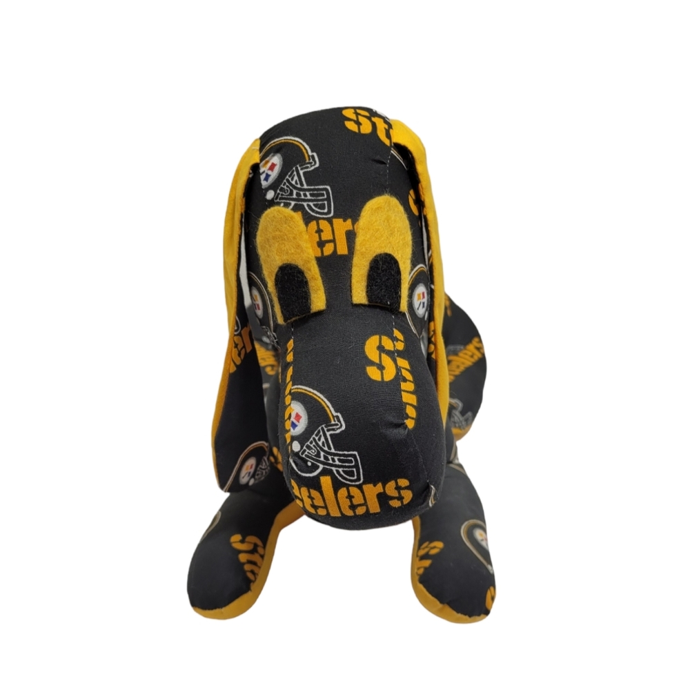 Pittsburg Steelers Stuffed Dog - Homemade Pre-Owned in Fair Condition 10" x 15"